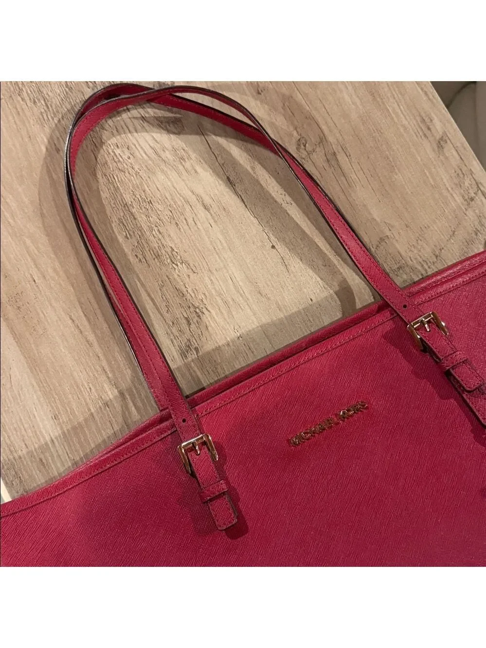 Michael Kors Jet Set Travel Tote Bag Dark Red Wine